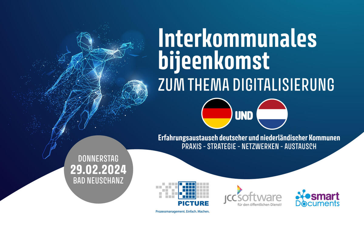 Einladung "Interkommunales bijeenkomst zum Thema Digitalisierung" am 29.02.2024 in Bad Neuschanz