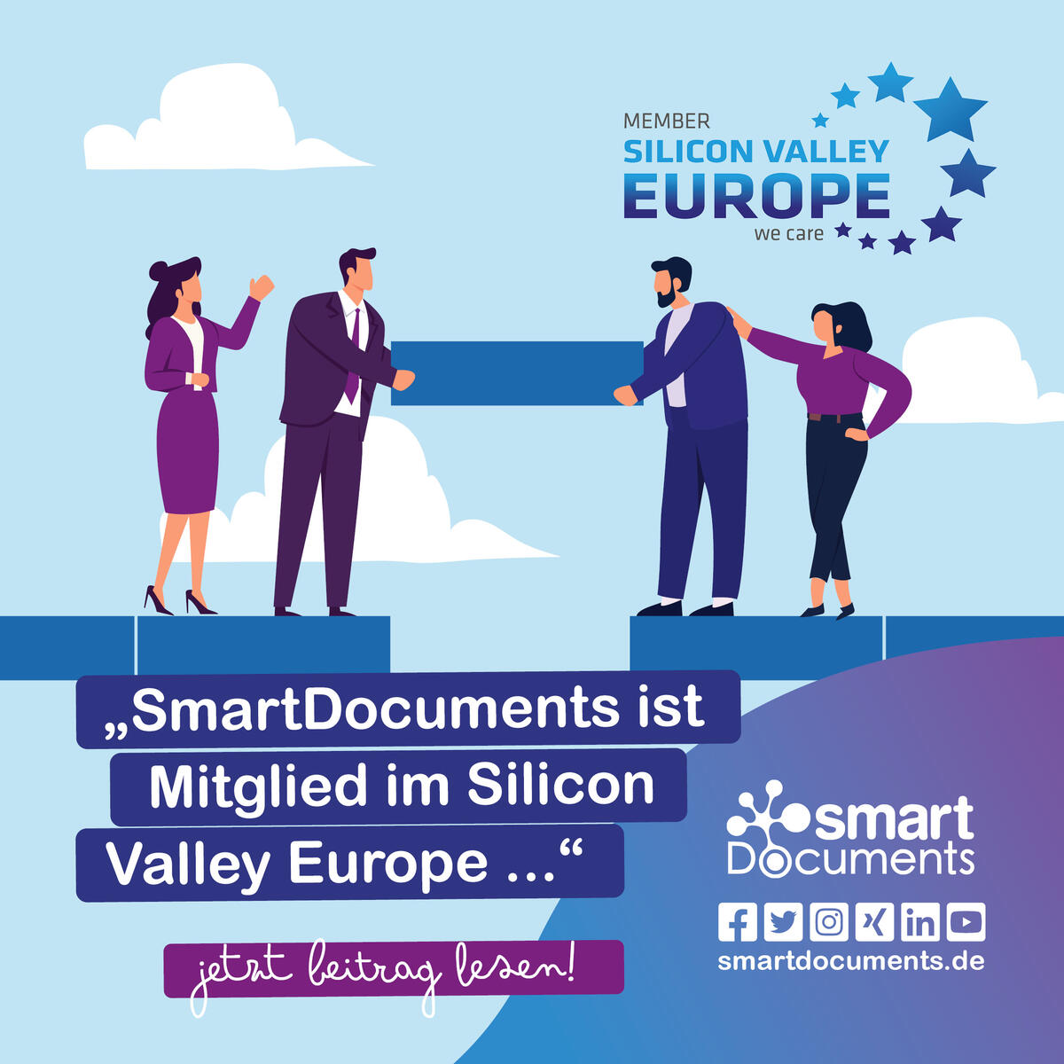 SmartDocuments wird Mitglied im Silicon Valley Europe