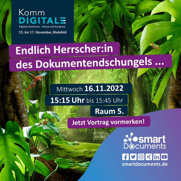 Endlich Herrscher:in des Dokumentendschungels, Jetzt Vortrag vormerken!