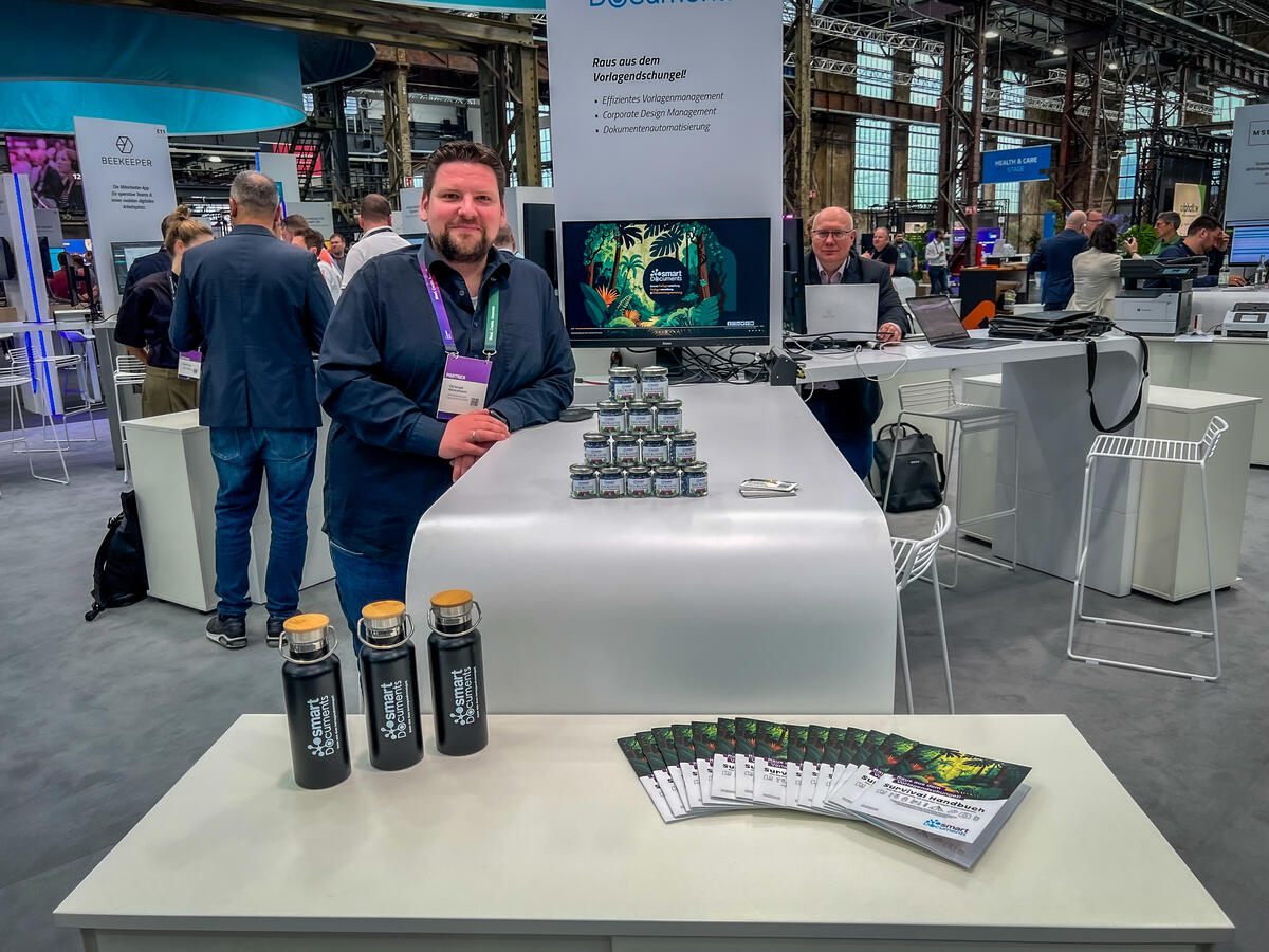 Foto: Christoph Winkelmann am SmartDocuments-Stand