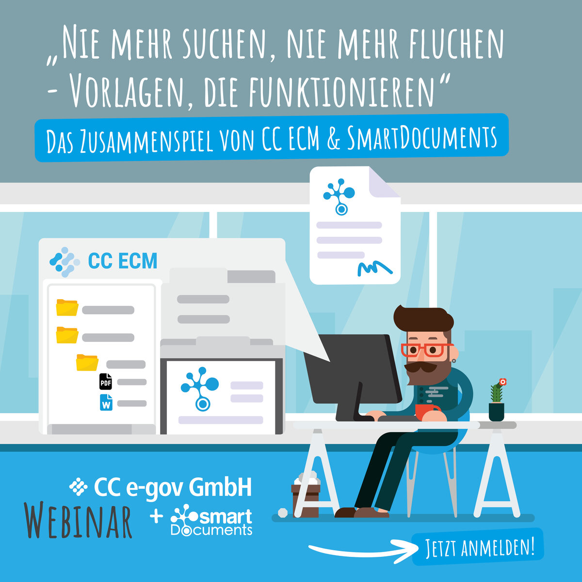Vektorgrafik: Darstellung CC ECM und Darstellung SmartDocuments