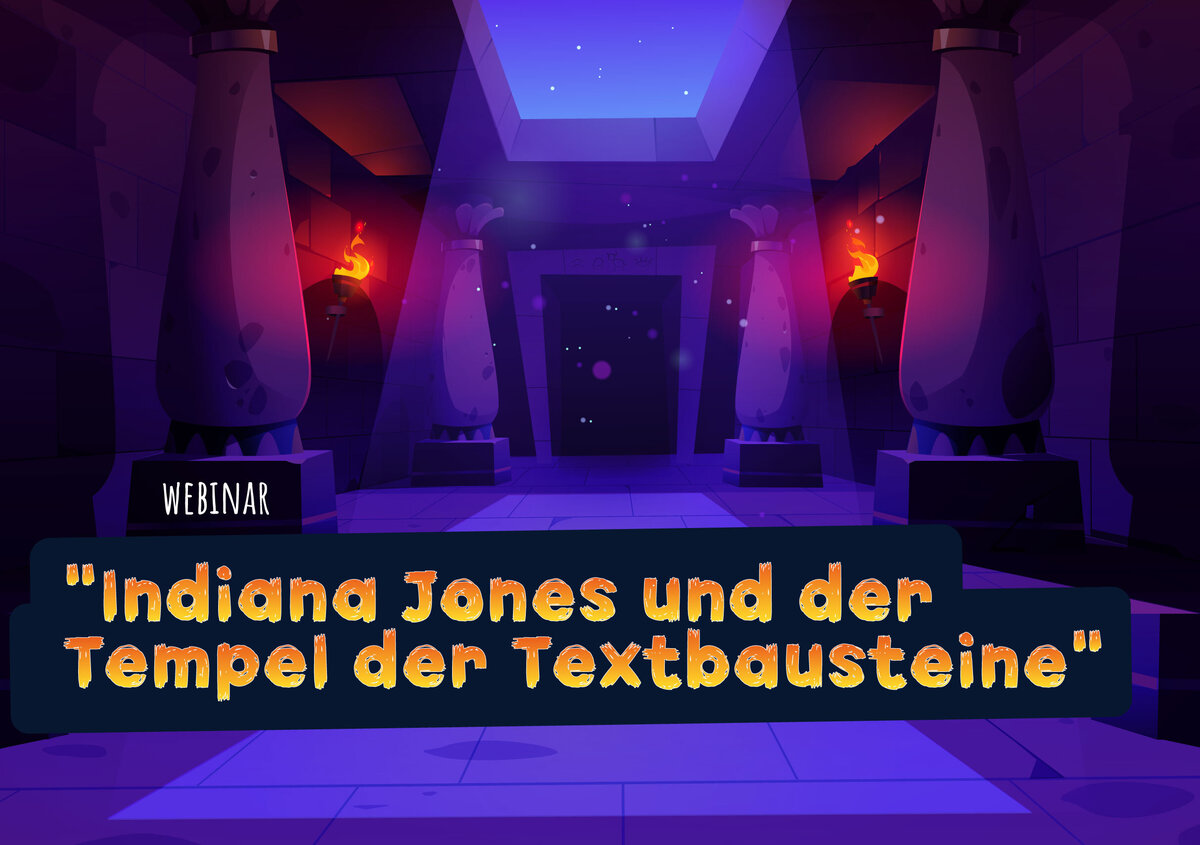 Vektorgrafik: Dunkler mit Fackeln beleuchteter Tempel