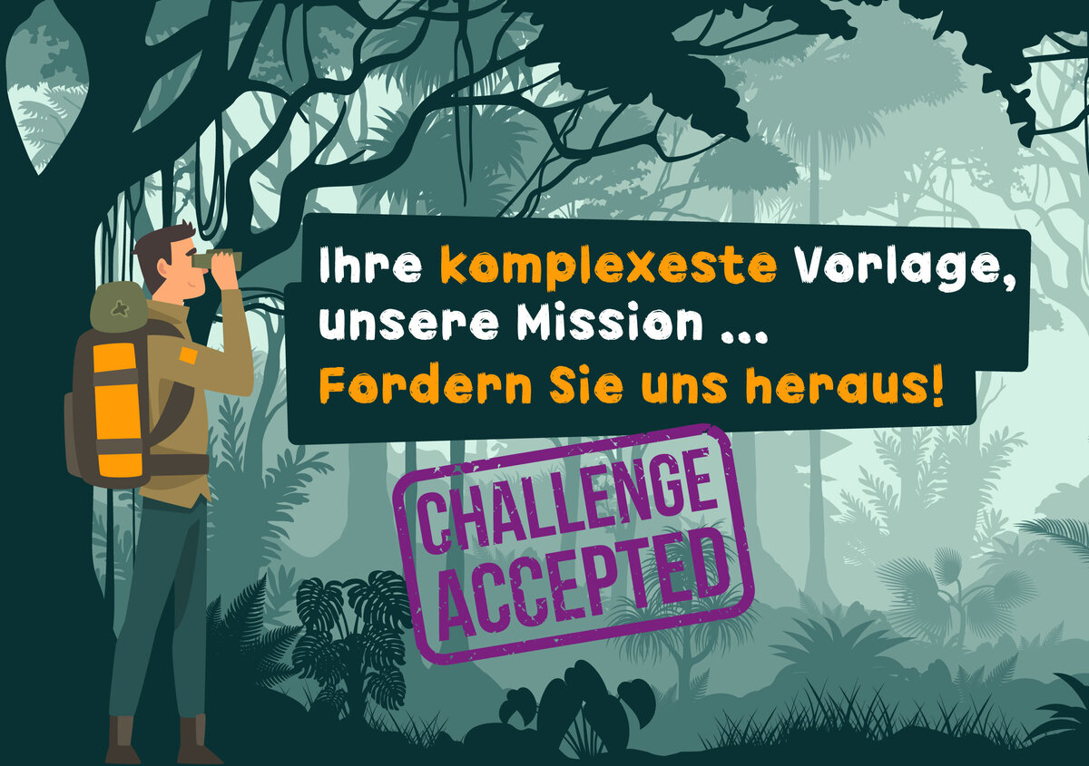 Vektorgrafik: Survivalguide mit Fernglas im Dschungel