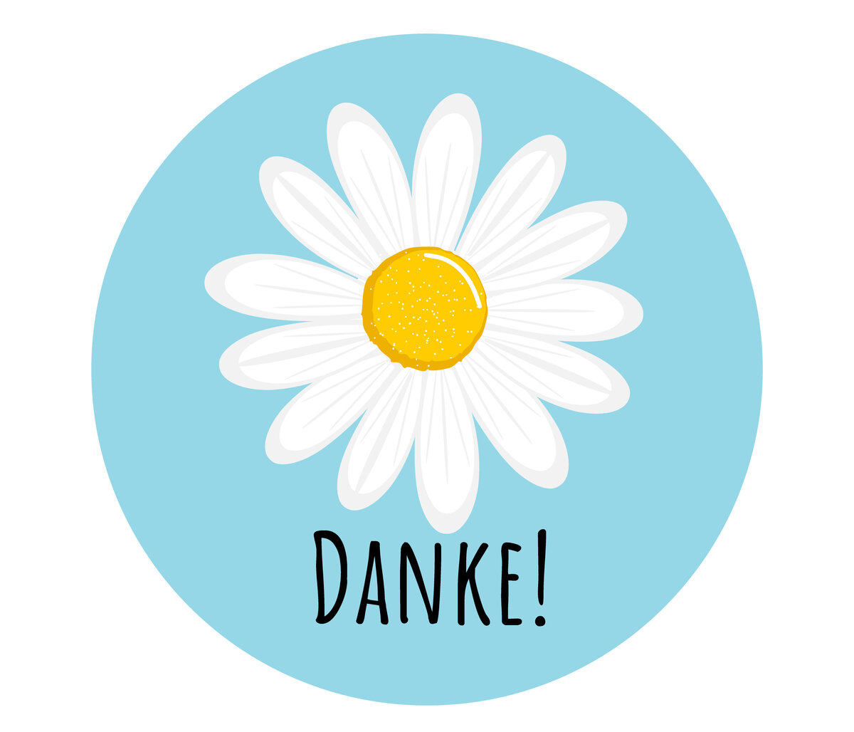Vektorgrafik: Blume inklusive Text Danke!