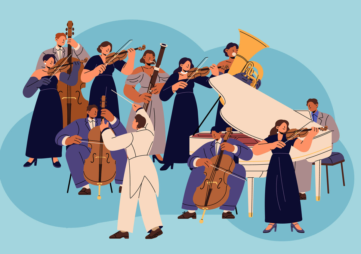 Vektorgrafik: Orchester