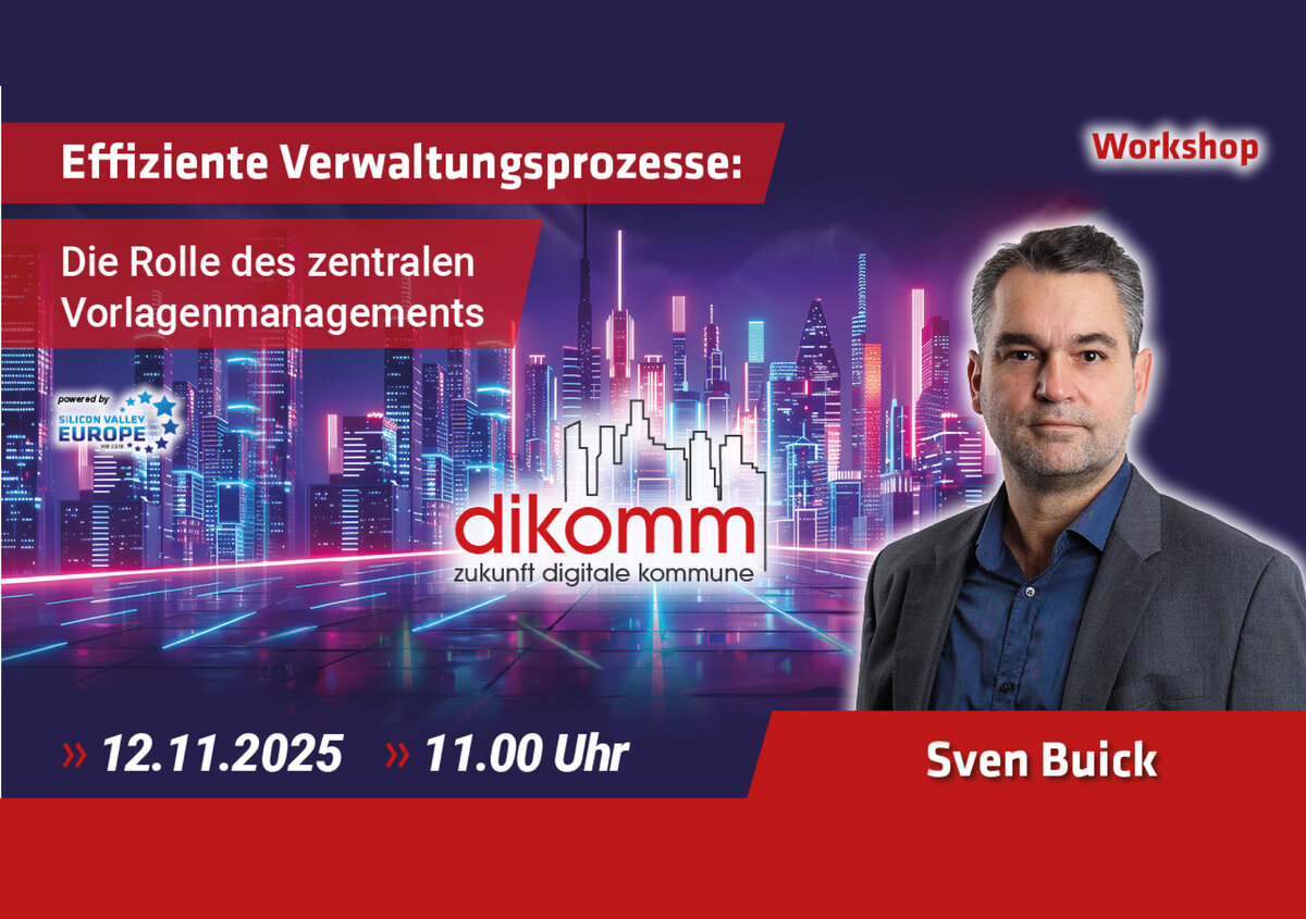 Foto Sven Buick und Text: dikomm: Effiziente Verwaltungsprozesse: Die Rolle des zentralen Vorlagenmanagementsystems