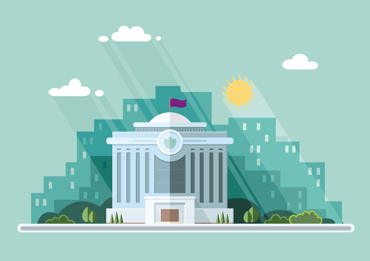 Vektorgrafik: Verwaltunsgebäude