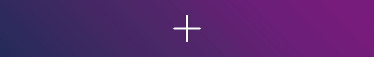 Plus-Symbol auf violettem Farbverlauf als grafische Darstellung von Vorteilen und zus&auml;tzlichen M&ouml;glichkeiten.