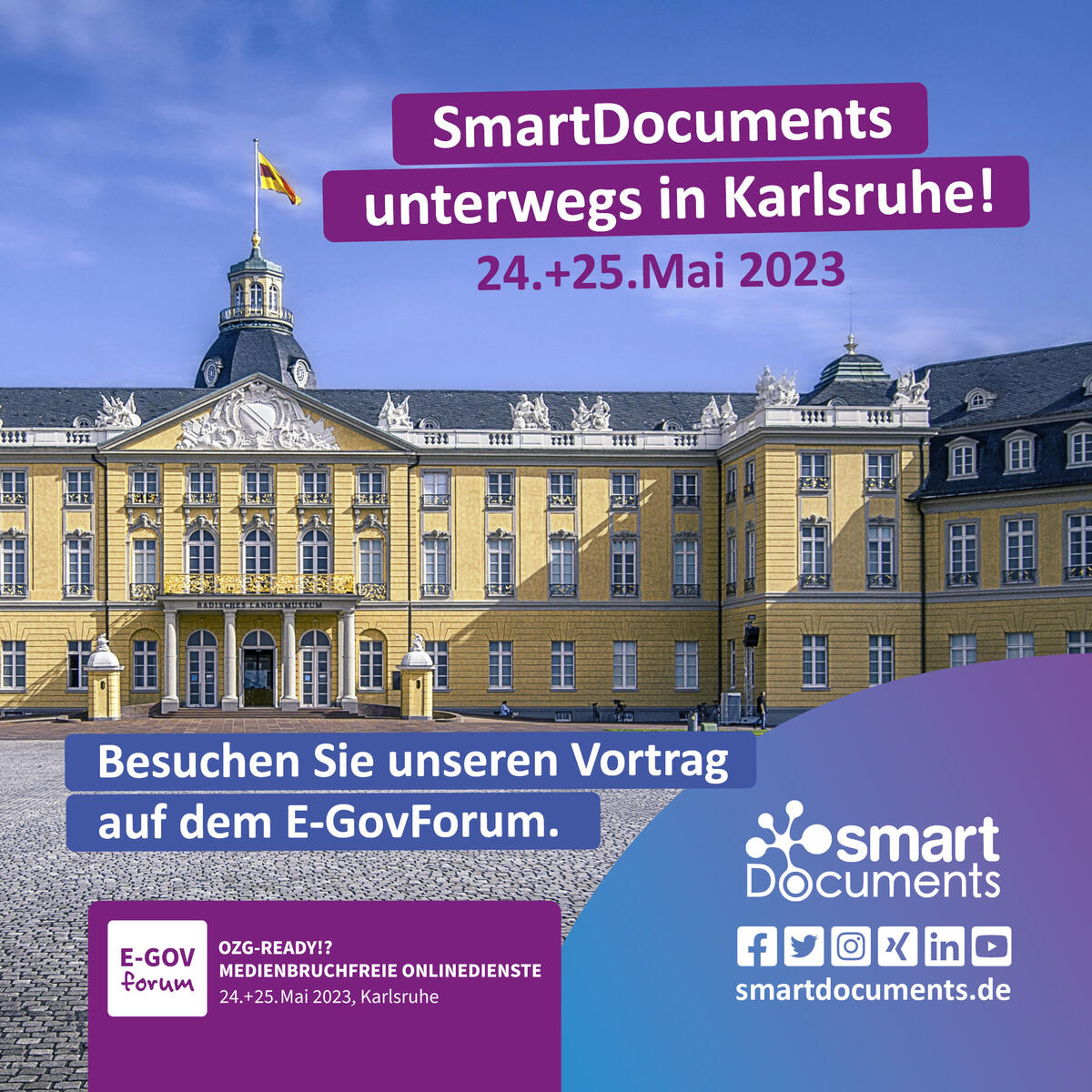 Form-Solutions E-GovForum 2023, 24.+25.05.2023 in Karlsruhe
"OZG-Ready - Medienbruchfreie Onlinedienste"
