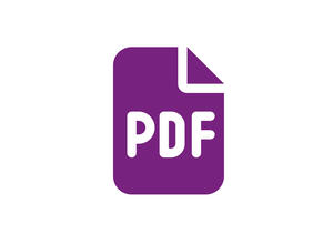 Icon PDF-Datei lila als Vektorgrafik