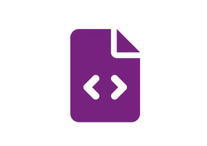 Icon HTML-Datei lila als Vektorgrafik
