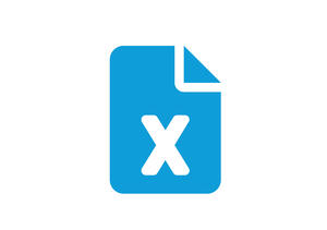Icon XML-Datei blau als Vektorgrafik