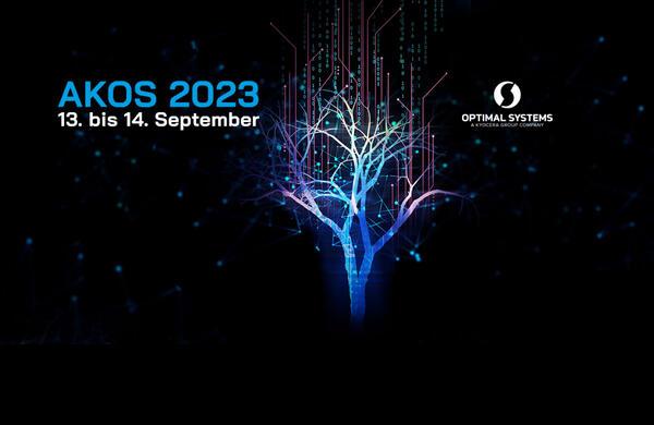 AKOS 2023: Ihr Event für die Öffentliche Verwaltung
13. bis 14.09.2023, Hannover
OPTIMAL SYSTEMS 