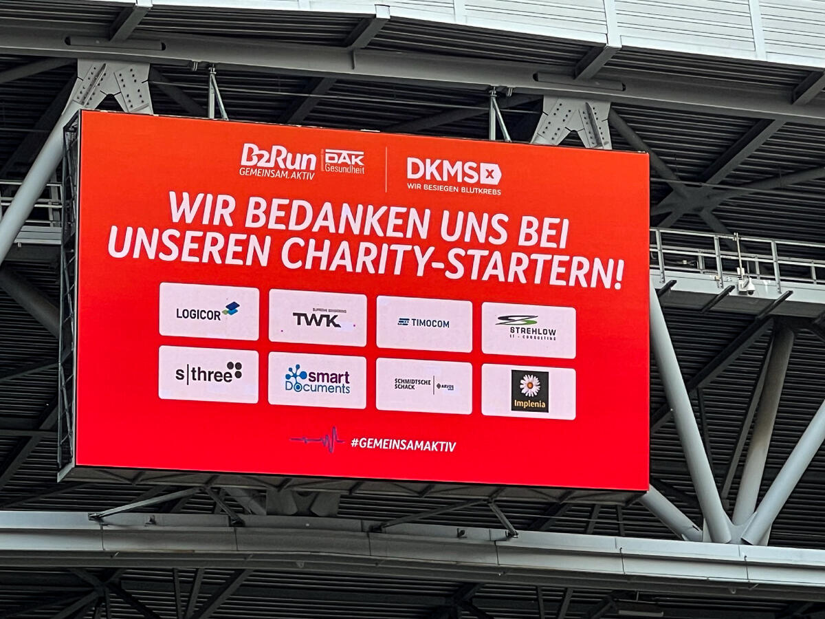 Bild vergrößern: SmartDocuments auf dem B2Run in Düsseldorf