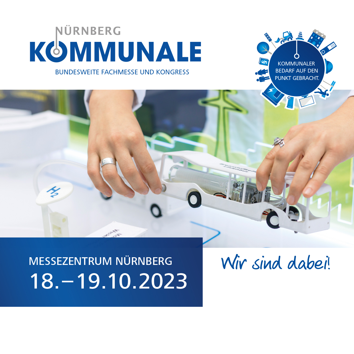 Kommunale N&uuml;rnberg 2023, 18. bis 19.10.2023 - Wir sind dabei!