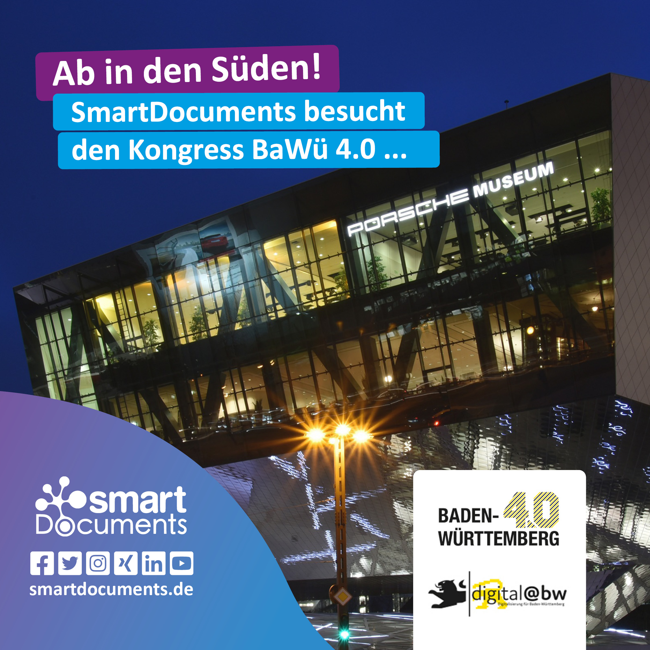 Ab in den Süden! SmartDocuments besucht den Kongress Baden-Württemberg 4.0