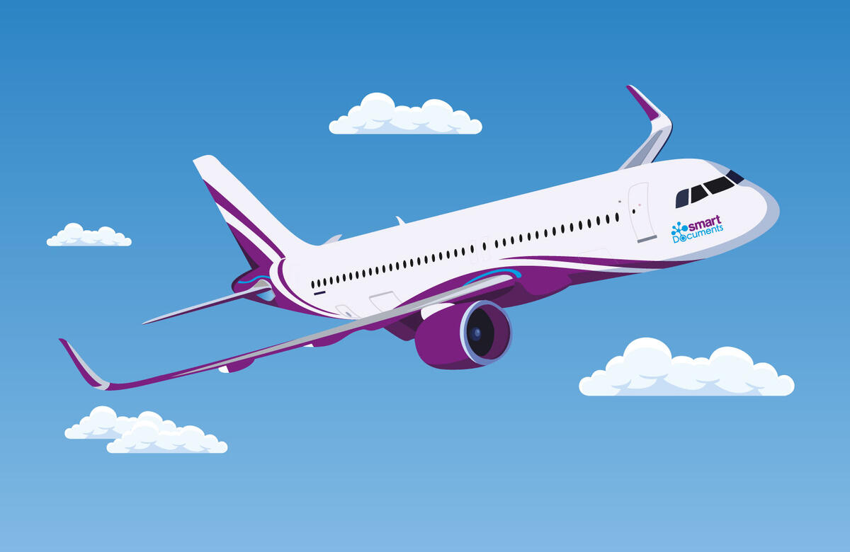Bild vergrößern: Vektorgrafik eines Flugzeugs im SmartDocuments CI.