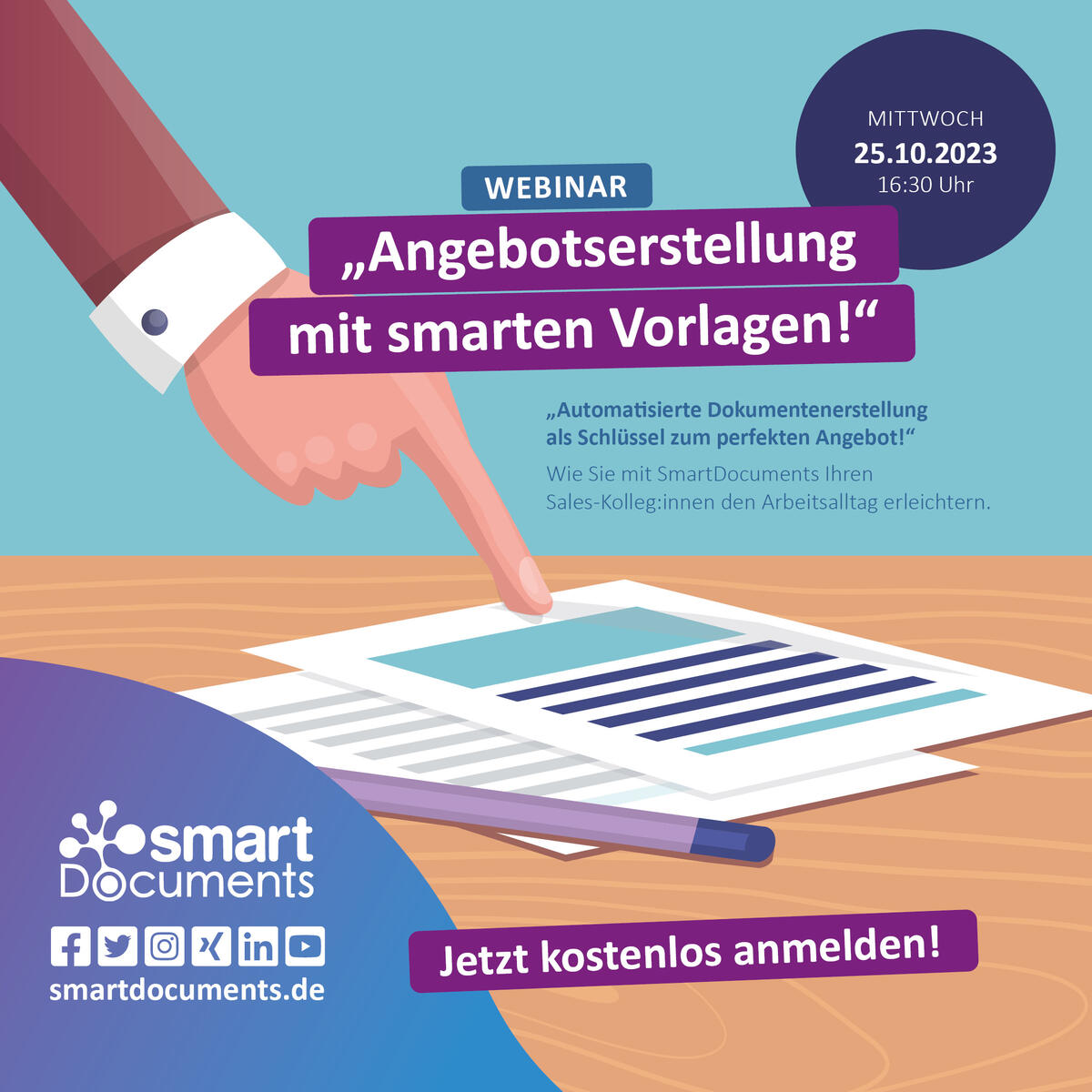Webinar "Angebotserstellung mit smarten Vorlagen" 25.10.2023